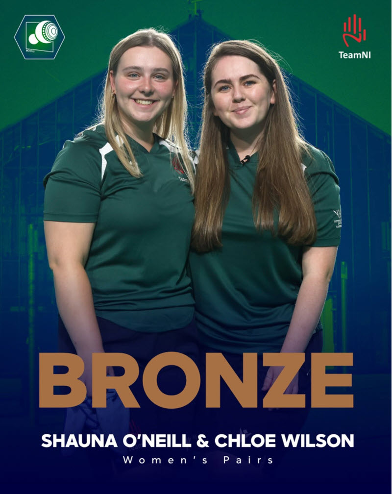Chloe Wilson and Shauna O'Neill win Bronze Medals in the Women's Pairs at the 2026 Commonwealth Games